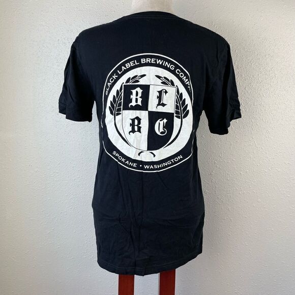 Black Label Brewing Company Black T-Shirt Size S EUC - Picture 4 of 5